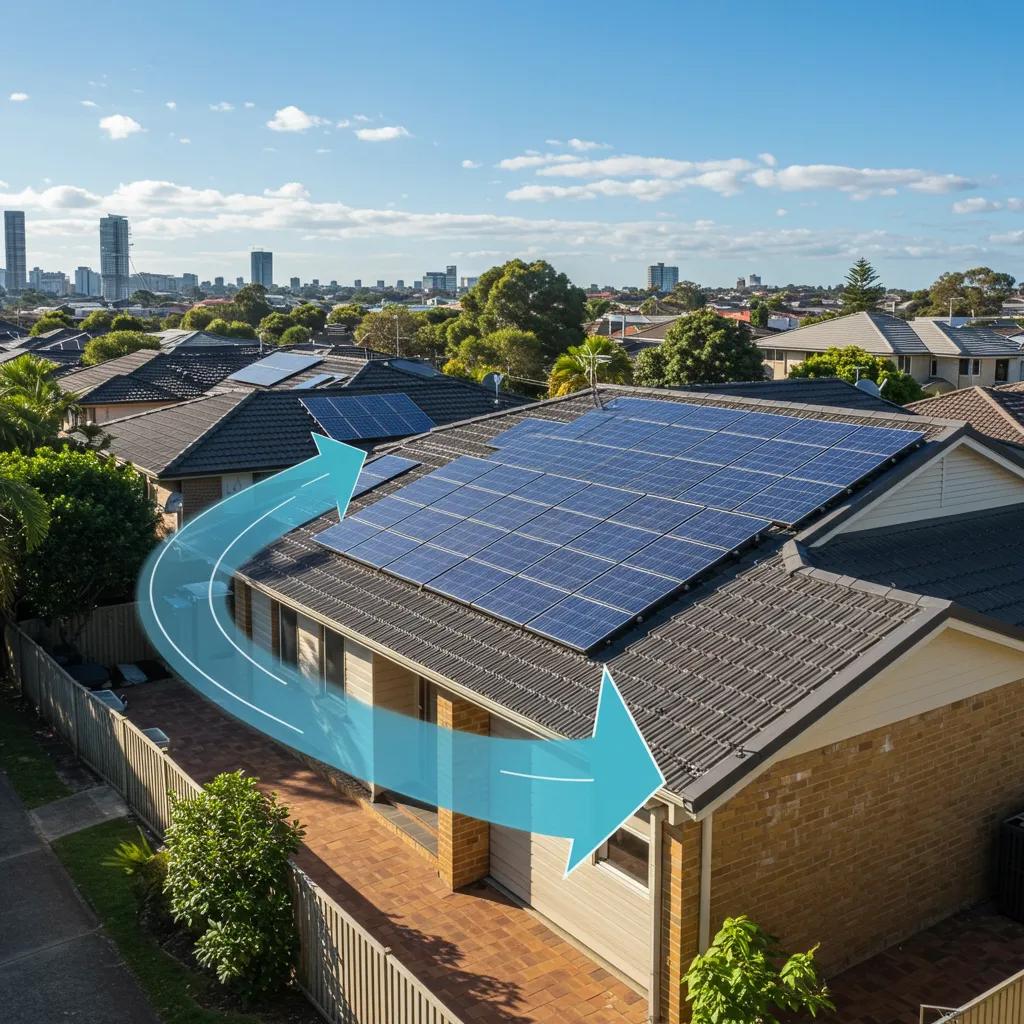 Brisbane home with energy-efficient roofing and solar panels illustrating cost savings