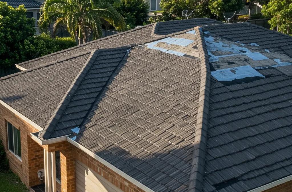 Brisbane home with a newly replaced roof showcasing modern roofing materials